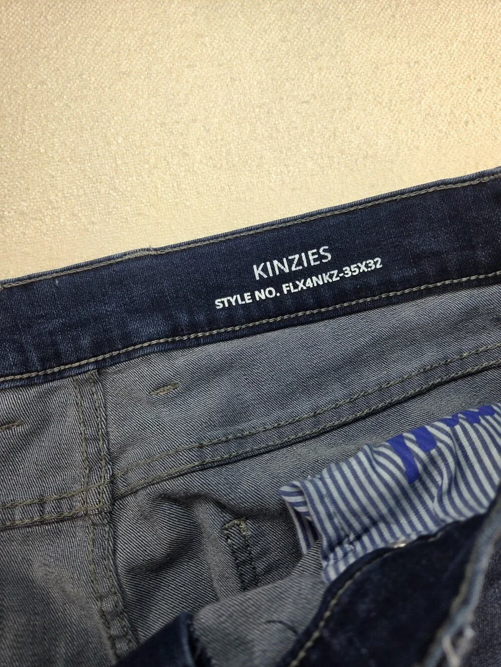 Mugsy Kinzies Jeans 35x32 Dark Wash Stretch Denim - Picture 7 of 9